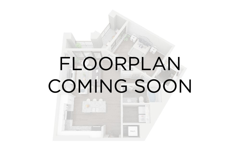 ST-L1 - Studio floorplan layout with 1 bathroom and 838 square feet